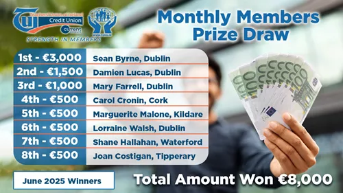 Monthly Member Draw June 25