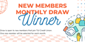February New Members Monthly Draw Winner