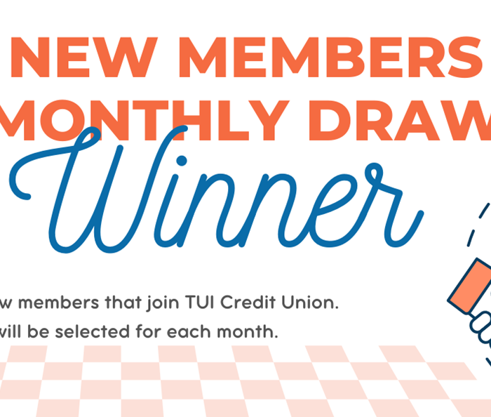New Members Monthly Draw Winner